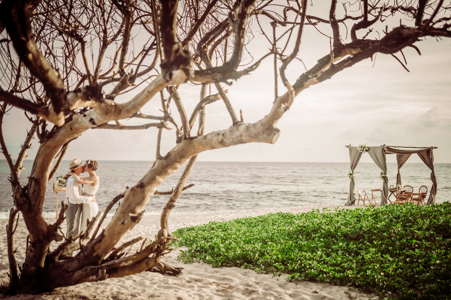 Hochzeit Seychellen Strand Pavillon